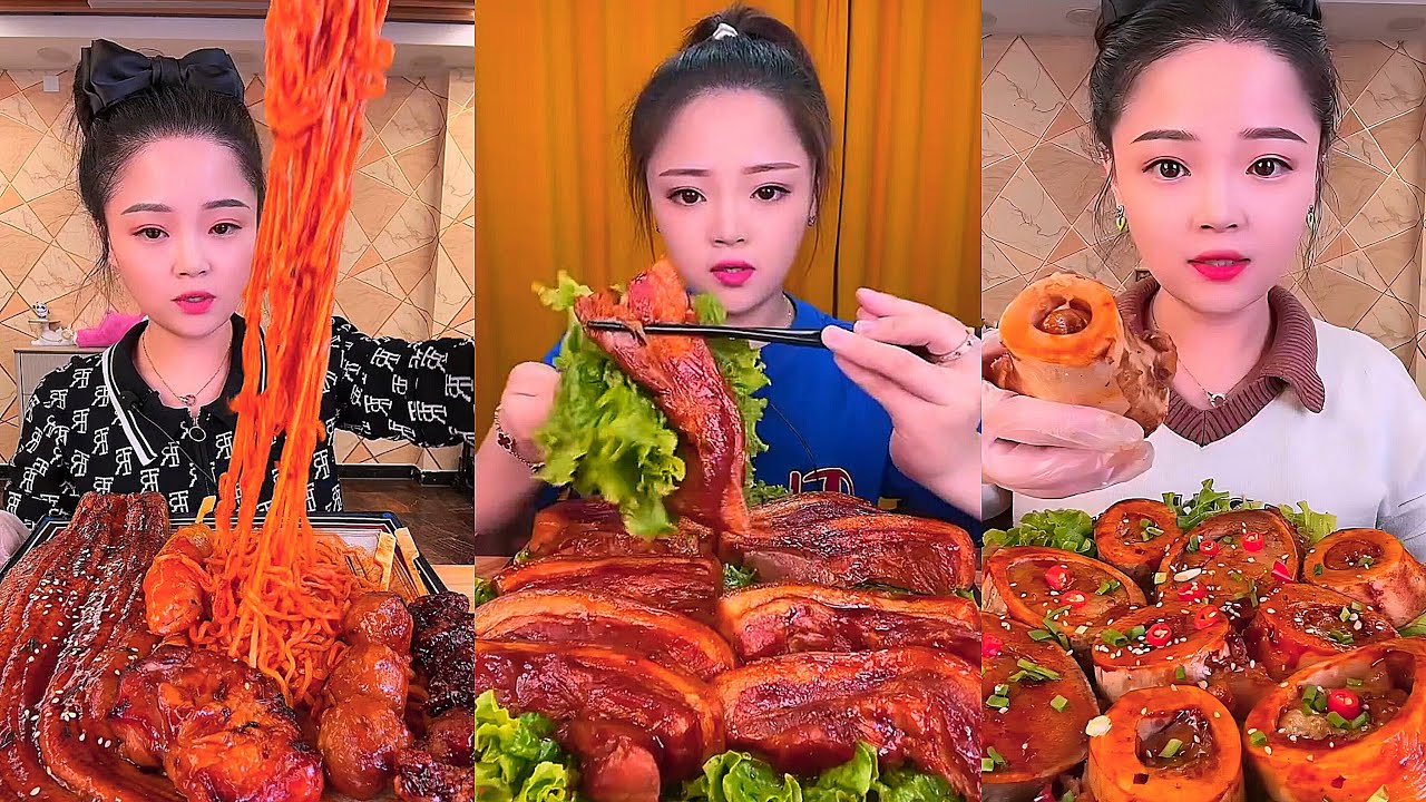 Real Mukbang :) spicy Pork Bellly Soothing Sounds While Enjoying Delicious 먹방 모음이 팅쇼 리얼 사운드 #1611