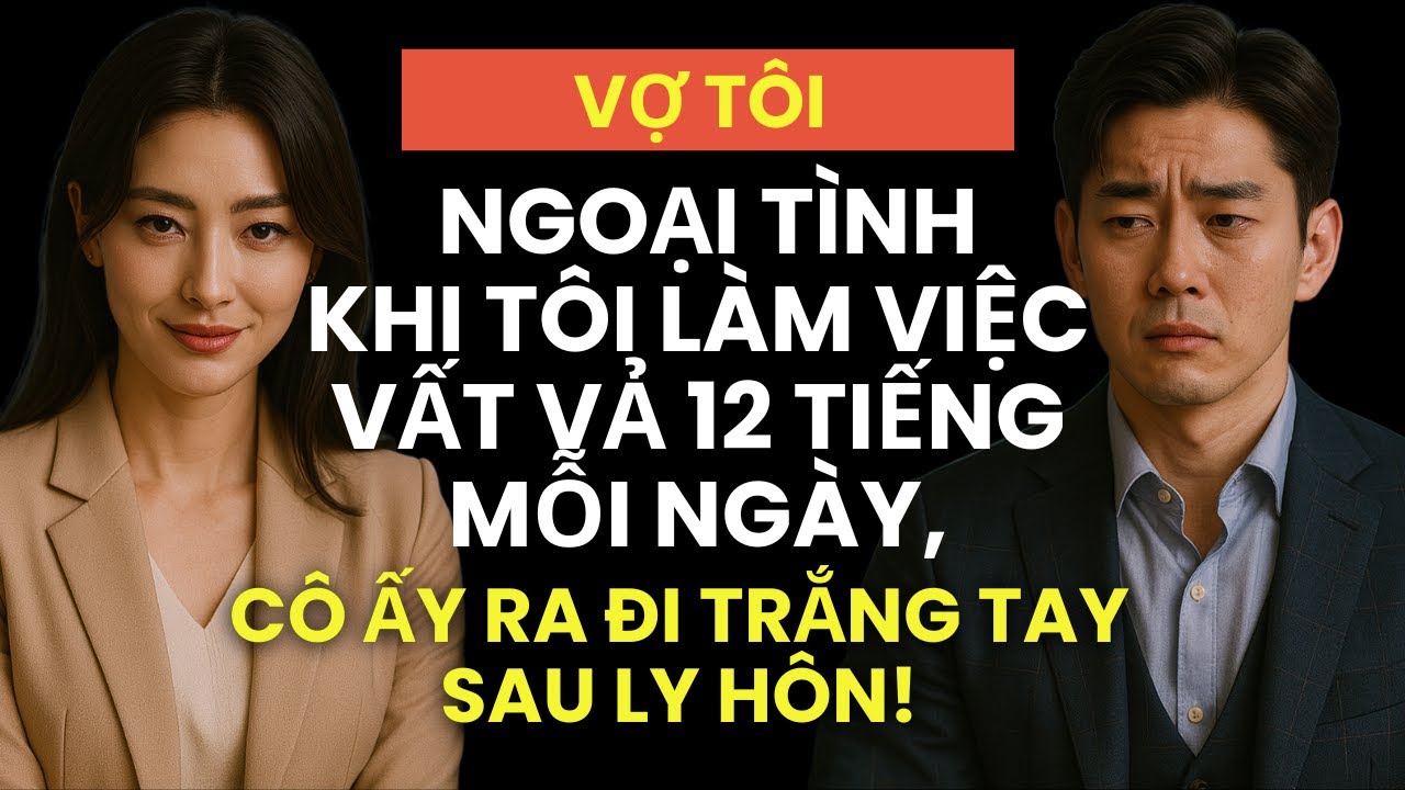 Vợ ngoại tình khi tôi làm việc 12 tiếng mỗi ngày Cô ấy trắng tay sau ly hôn! Chuyện người trong cuộc