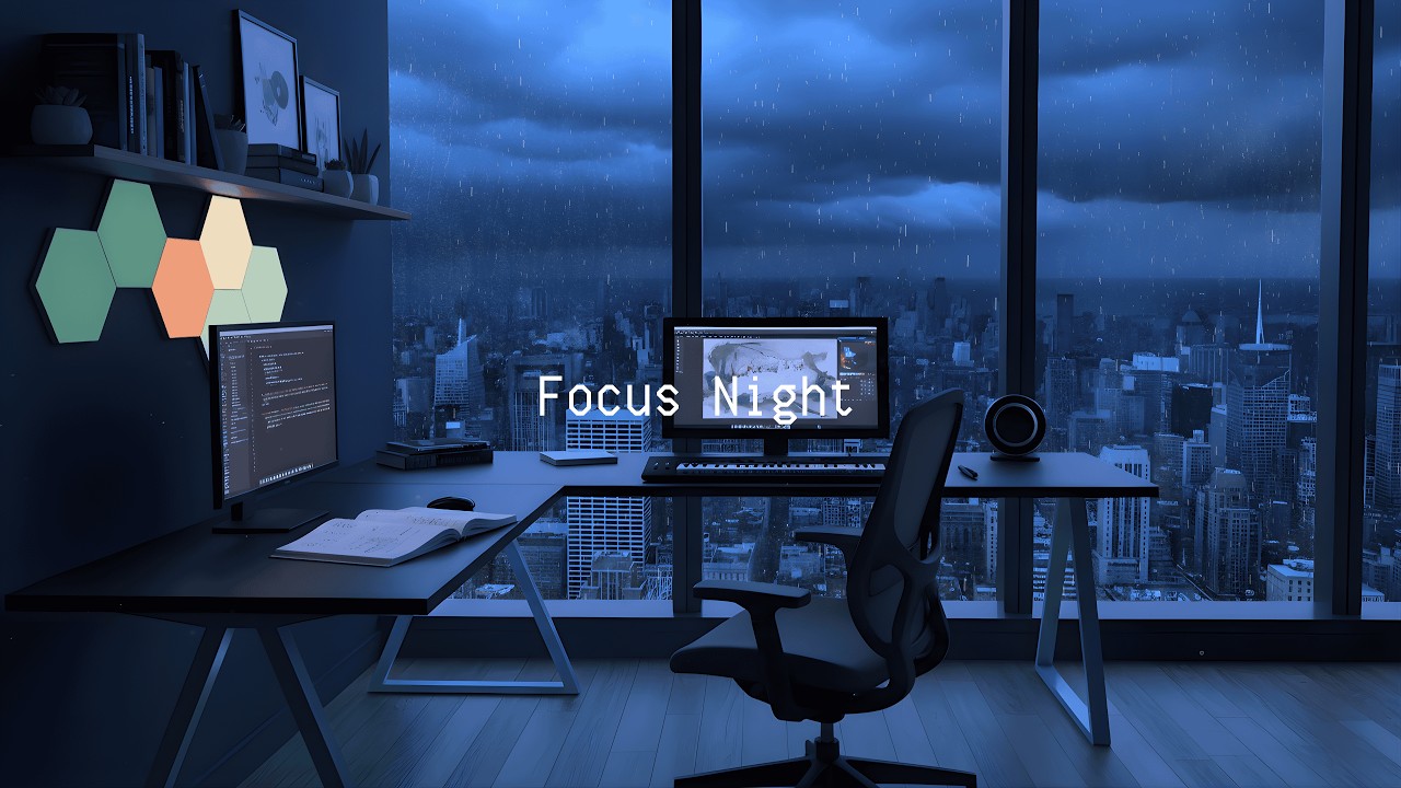 Working in the Quiet and Rainy Times 🌧️ Quiet Studio Night | Lofi Focus Mix