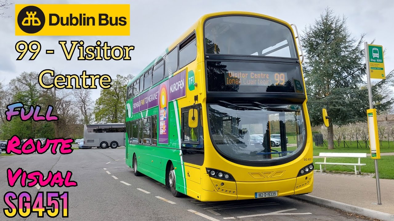 FULL Route Visual ~ Dublin Bus SG451 ~ Volvo B5TL ~ Route: 99 (Phoenix Park Loop)