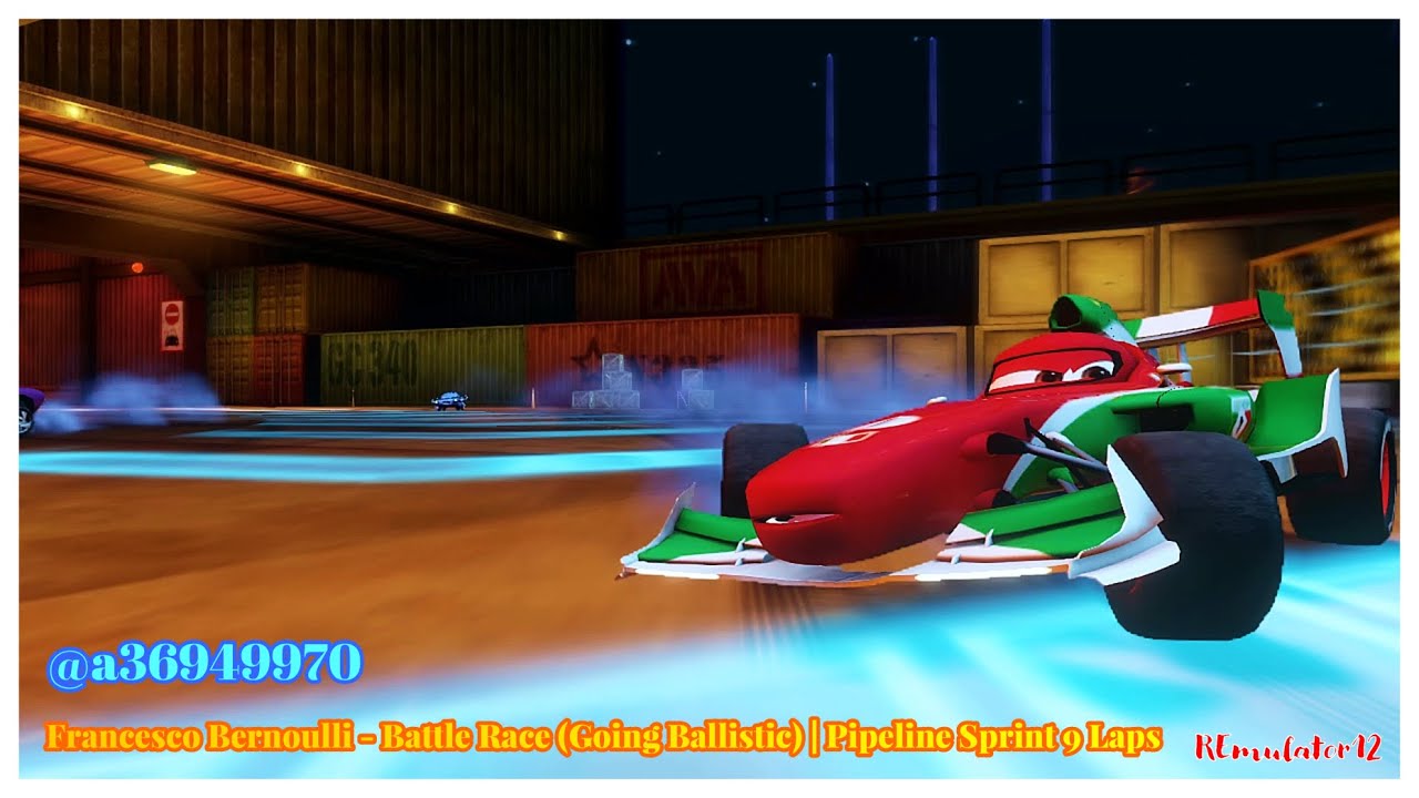 Cars 2 The Video Game | Francesco Bernoulli - Battle Race (GB) | Pipeline Sprint 9 Laps