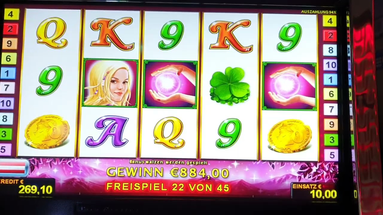 Lucky lady charm 10€ Einsatz 60 Freisspiele