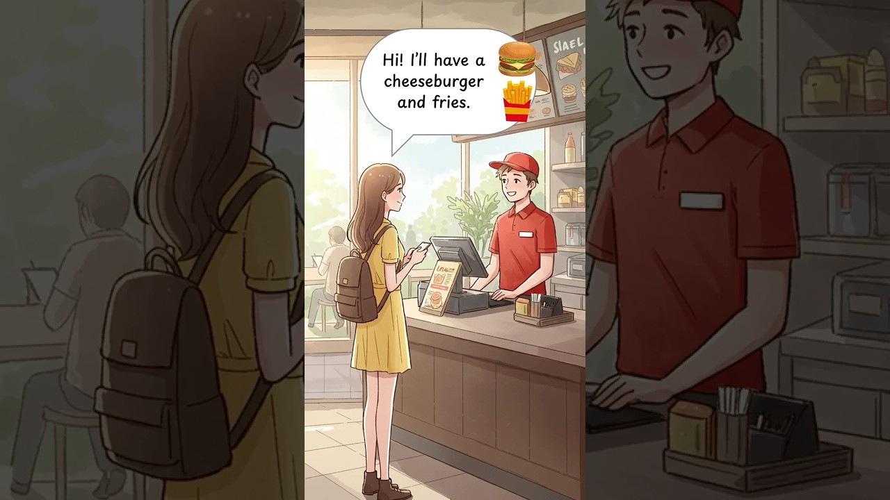 🍔 Ordering Food at a Fast Food Restaurant &ndash; English for Everyday Situations #learnenglish