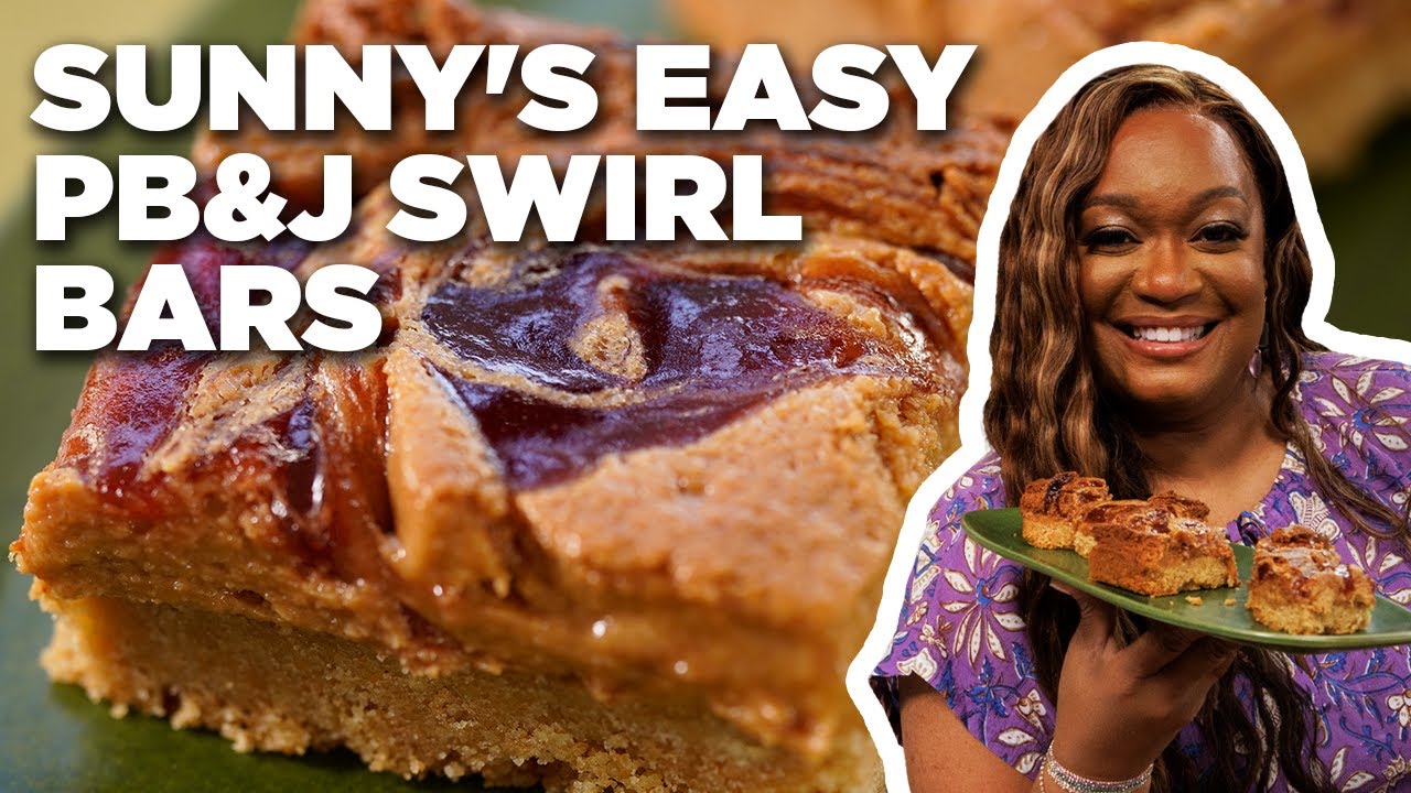 Sunny Anderson's Easy PB&J Swirl Bars | The Kitchen | Food Network