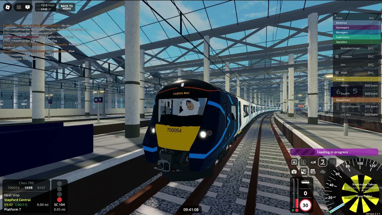【SCR v2.3.1 Connect Semi-fast】SCR R107 Stepford Central → Leighton West (Class 700/0) Roblox