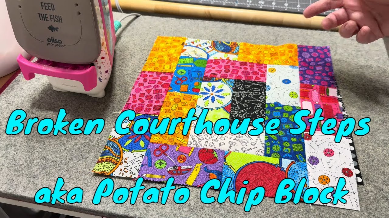 Broken Courthouse Steps Quilt Block Tutorial aka Potato Chip Block
