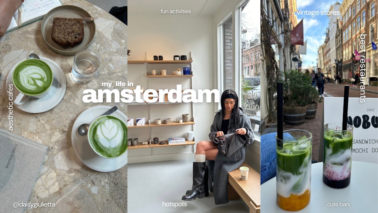 Spring in Amsterdam (vlog) | what do in amsterdam in spring | cafés, thrifting, hotspots |