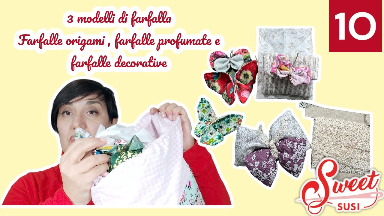 Non buttare i pezzi di stoffa : 3 idee  per bomboniere e altro FARFALLE di stoffa 🦋