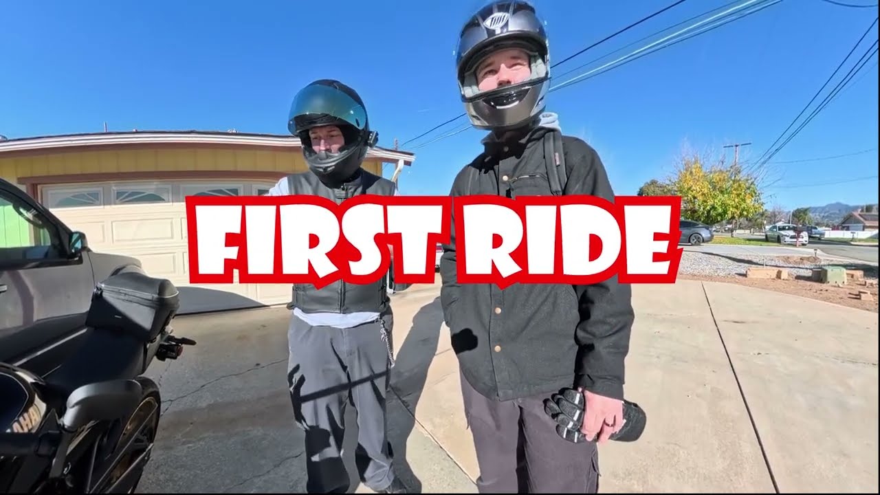 Dad and Son go on First Ride Together