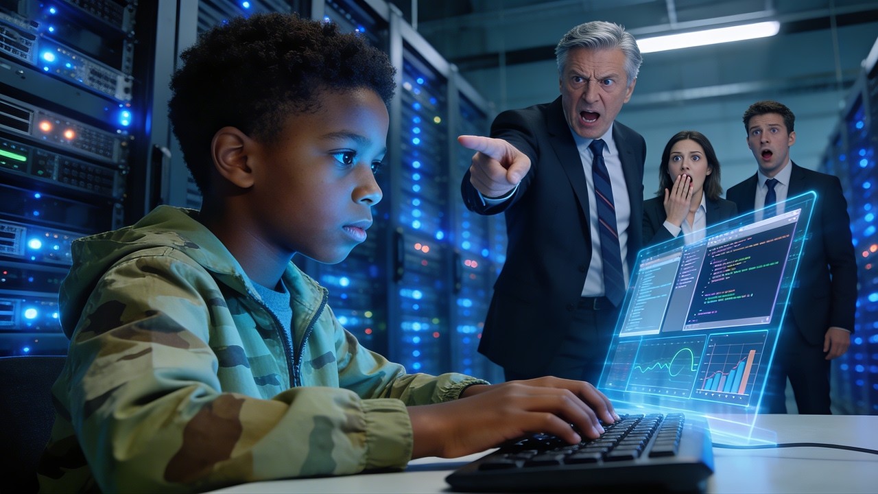 GET THAT BOY OUT OF HERE  THE MILLIONAIRE SHOUTED, BUT THE BOY DID THE IMPOSSIBLE