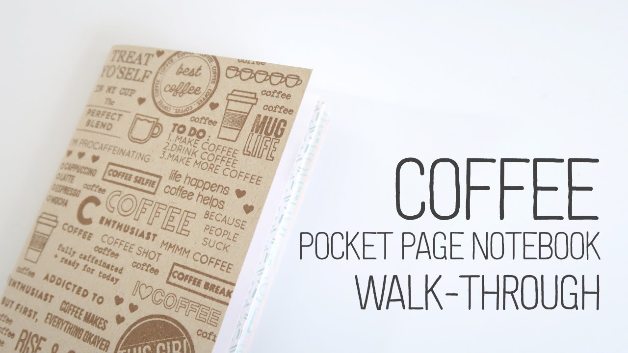 Finished Coffee Themed Pocket Page Notebook Walk Through