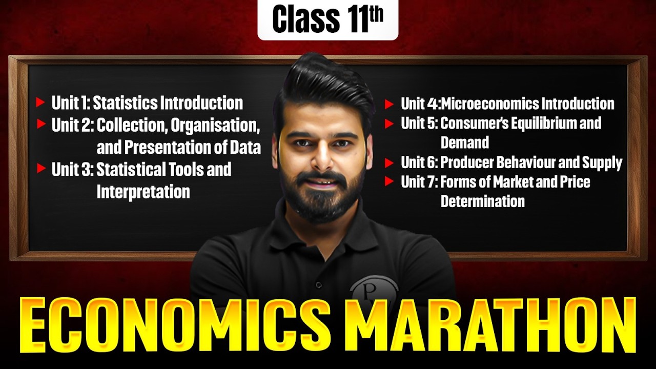 Class 11 Economics Full Syllabus Marathon 😱🔥| Final Exams Endgame | Full Revision LIVE