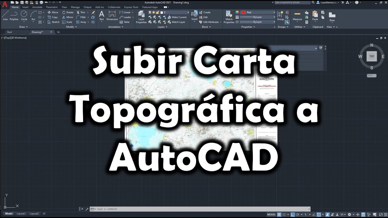 [AutoCAD] Subir y escalar cartas topográficas de INEGI