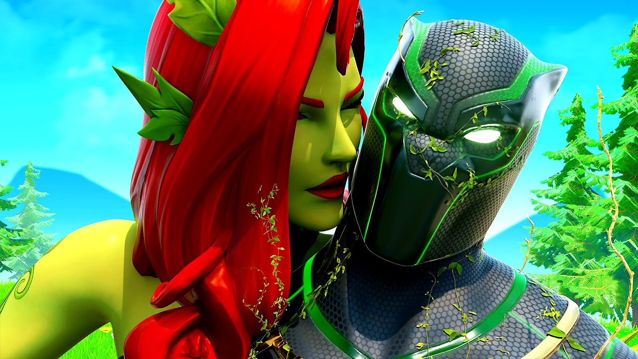 POISON IVY'S TOXIC KISS INFECTS BLACK PANTHER.... ( Fortnite Short )