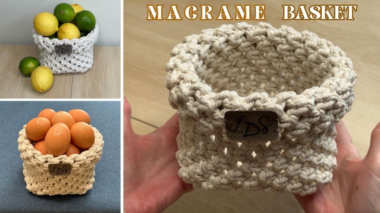 Easy Macrame Basket | Boho Storage | Home Decor