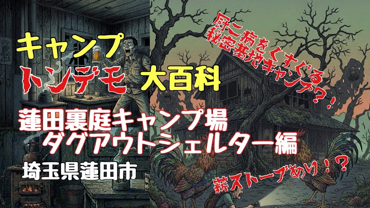 【蓮田裏庭】厨二病をくすぐる秘密基地キャンプ【ダグアウトシェルター】