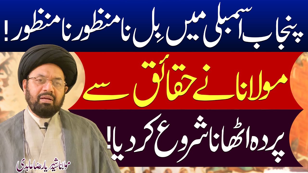 Punjab Assembly Bill ..!! | Na Manzoor | Na Manzoor | Maulana Syed Shahryar Raza Abidi | 4K