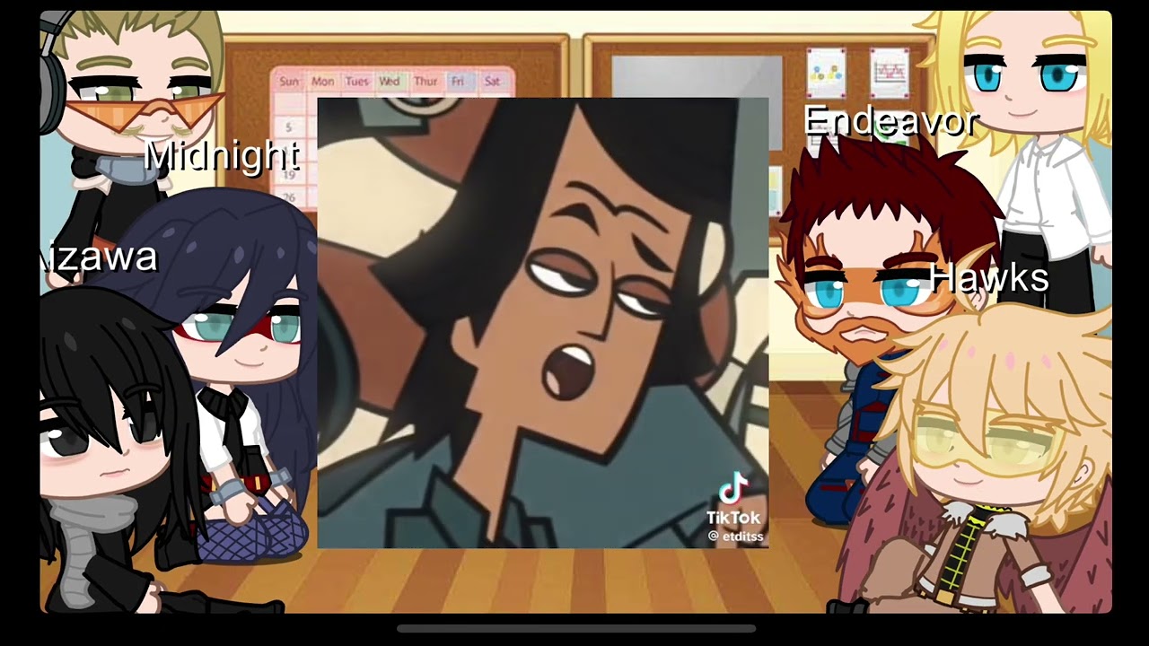 Pro Heroes react to ?? as Total Drama (1/2)