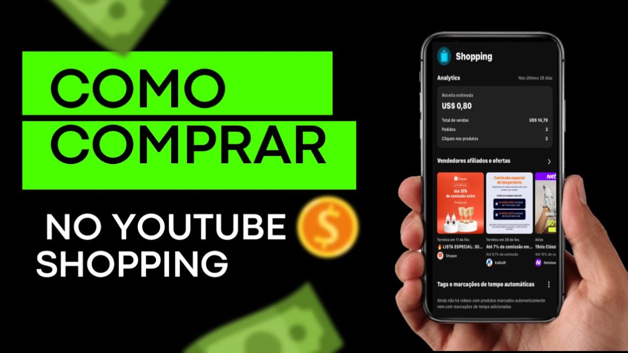 Como comprar no YouTube shopping de um canal do YouTube 