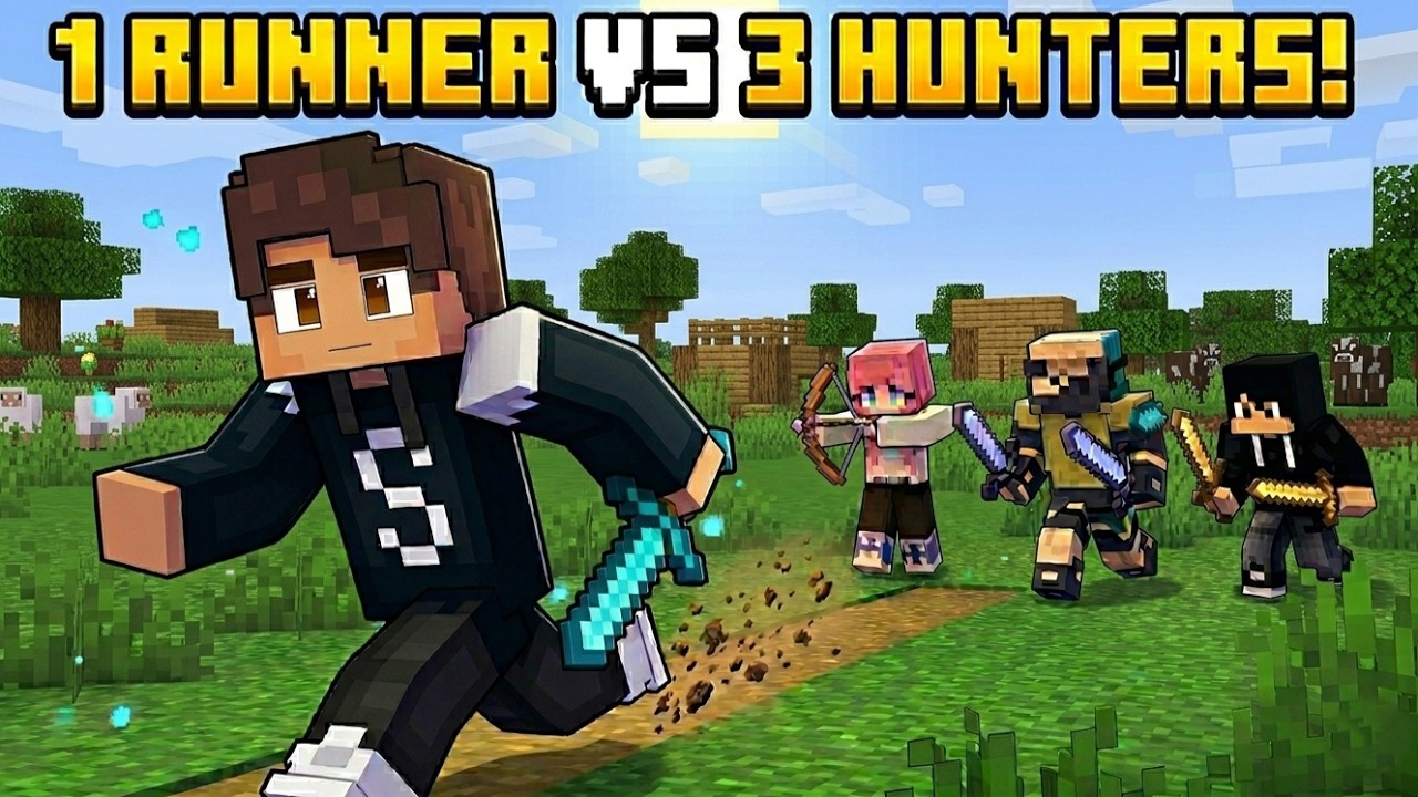 Minecraft Speedrunner VS 3 Hunters | Minecraft Bangla Gameplay | RIS Gaming