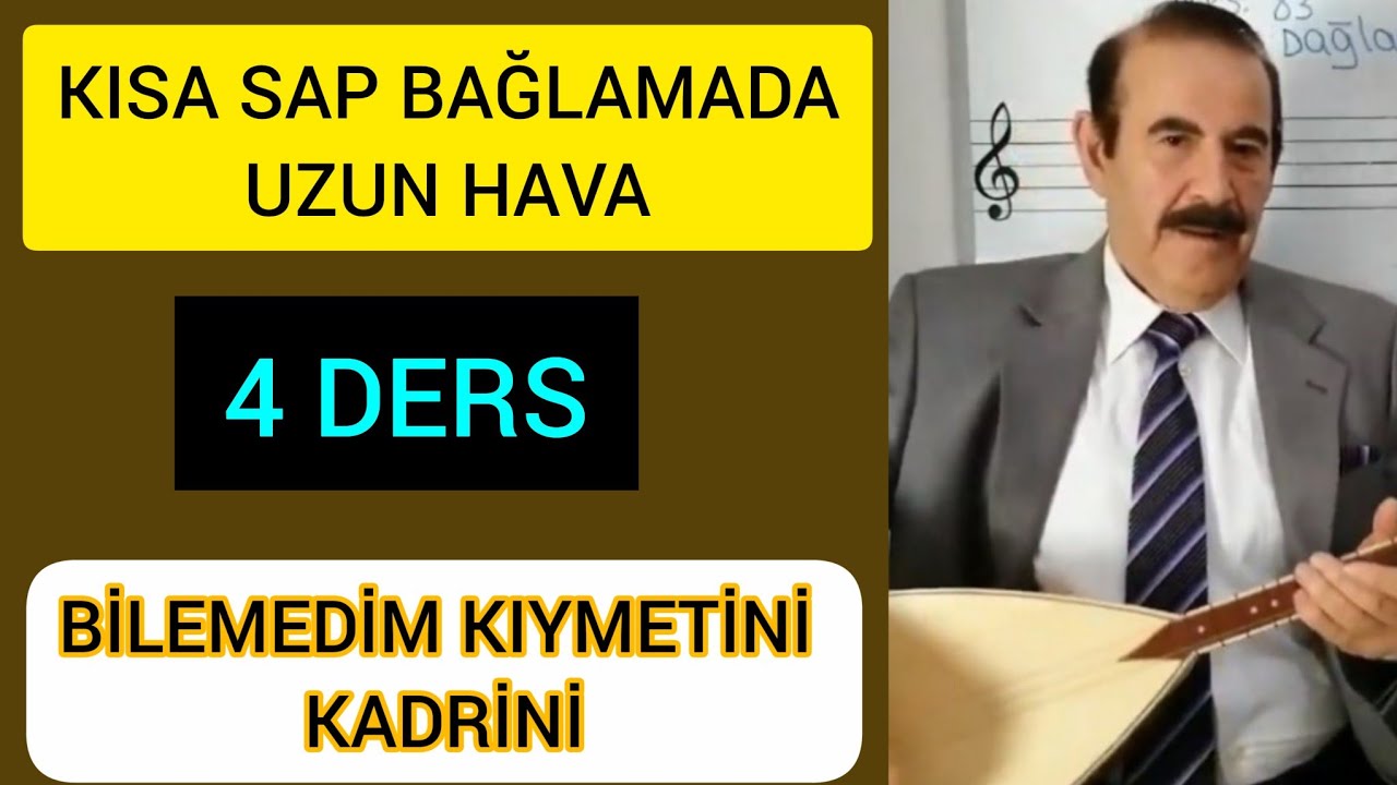 4 Ders-Kısa sap bağlamada uzun hava-bilemedim kıymetini kadrini-#ders#bahattinuran#müzik#nota
