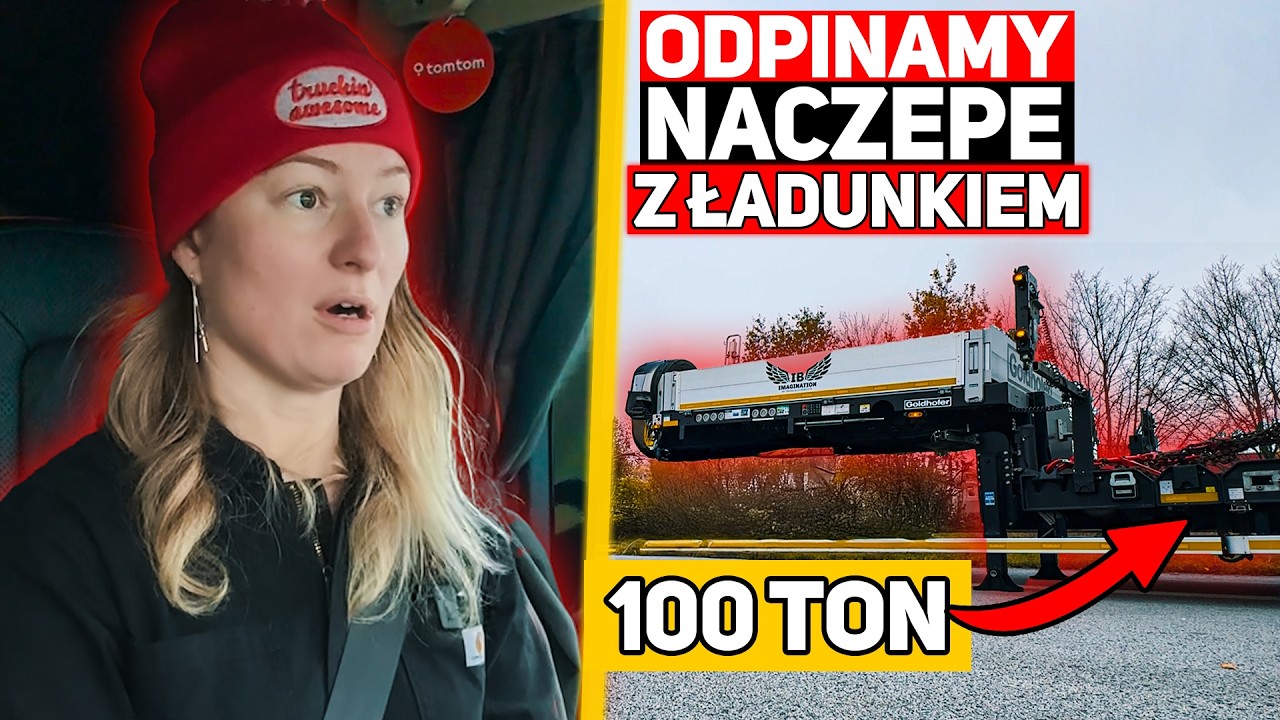 GABARYTY- ODPINAMY naczepę z ładunkiem... OVERSIZE TRANSPORT-  We UNHOOK the trailer with THE CARGO