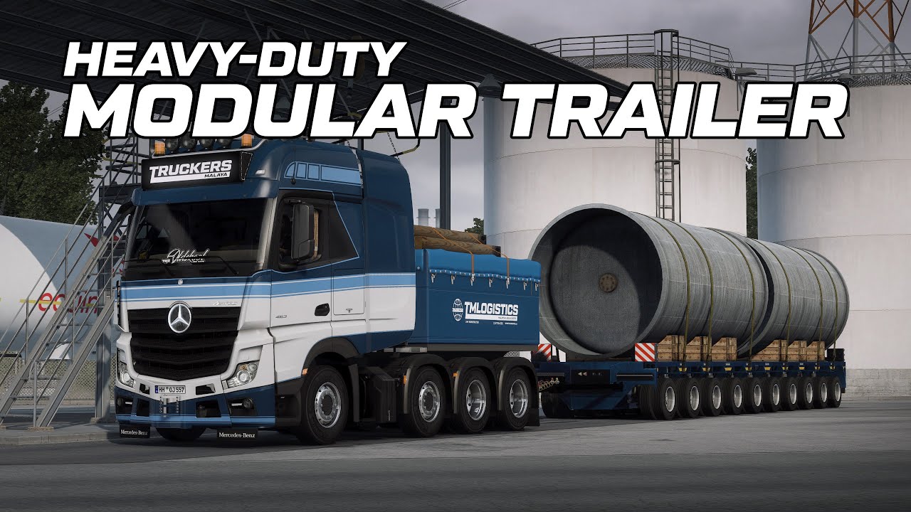 Ets2 Heavy-duty Modular Trailer mod test | Heavy Haul Gameplay | Modular Trailer Challenge!