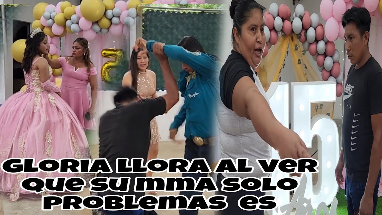 Gloria llora amargamente  porque su fiesta la quería sin problemas  y resultó que fue la peor fiesta