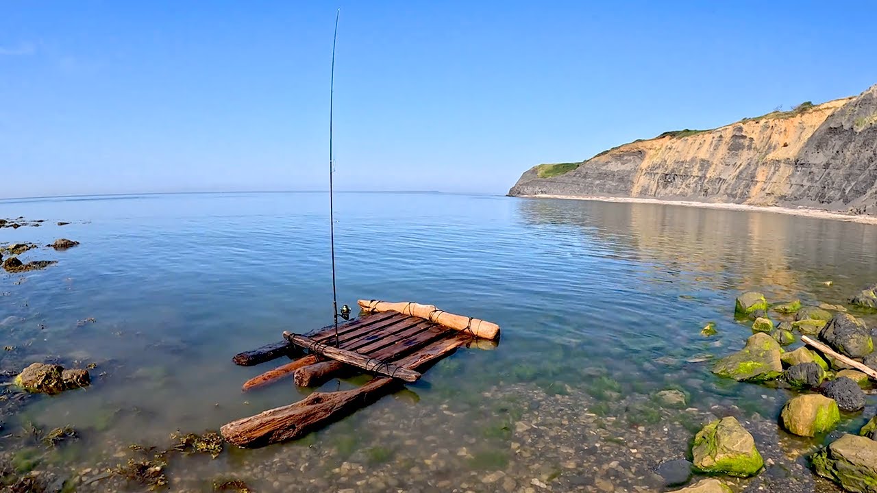 Driftwood Fishing Raft! Dorset Lure Fishing, AFLOAT!