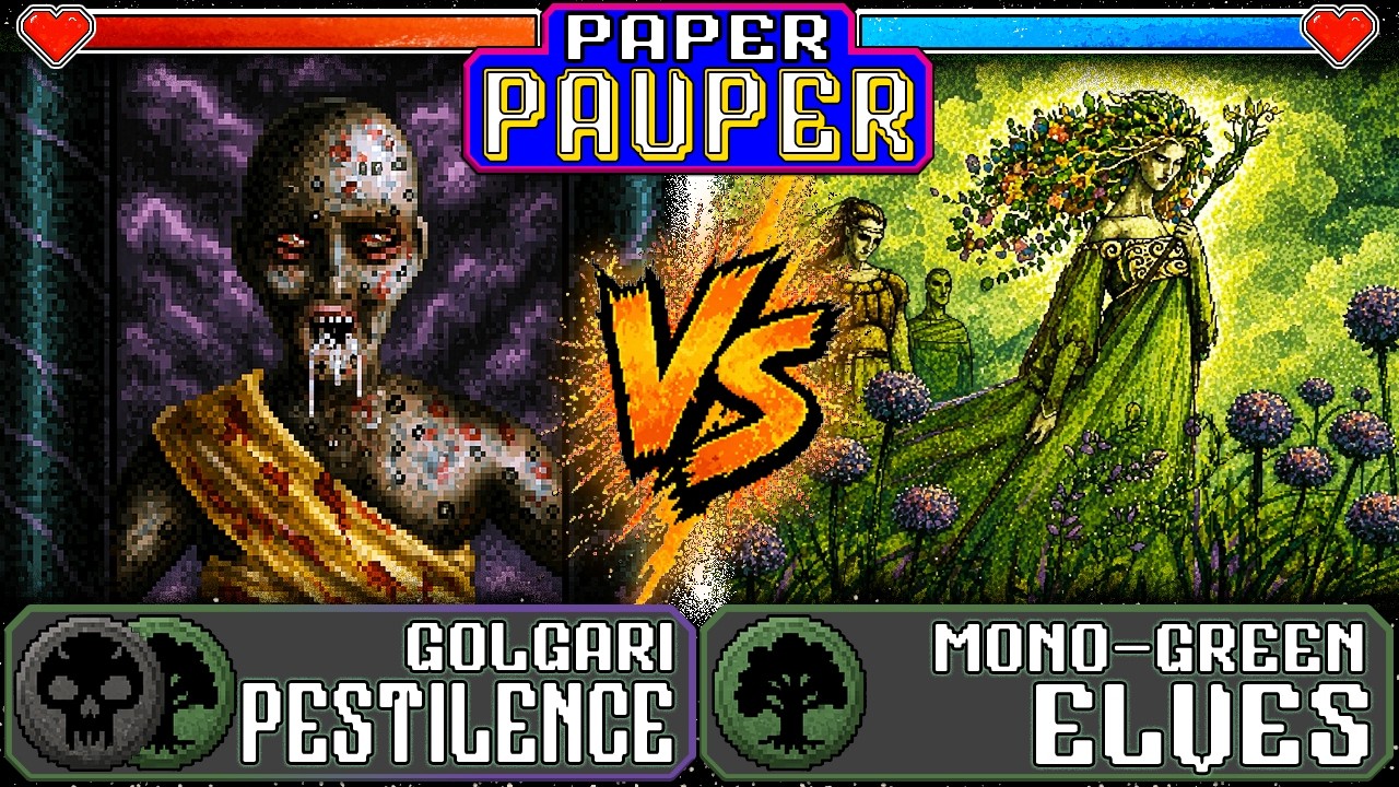 Golgari Pestilence vs Mono-Green Elves | Paper Pauper Feature Match | Bristol Pauper League