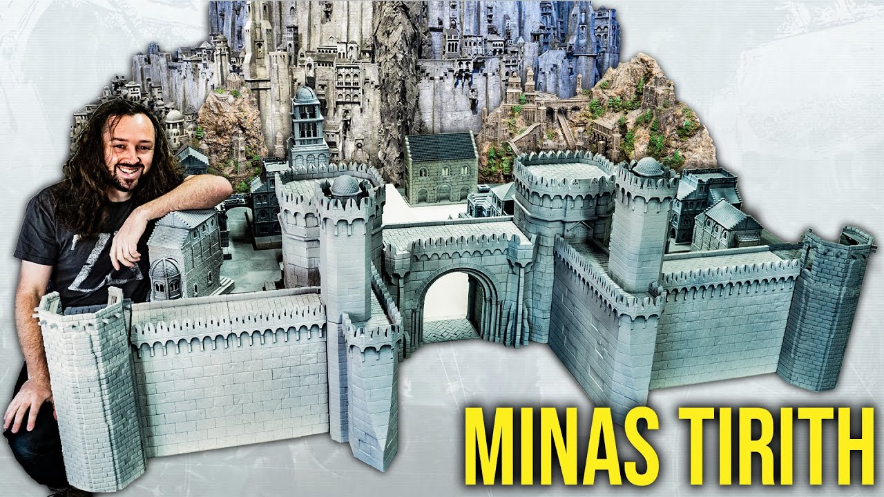 Я создал гигантскую фэнтезийную диораму по мотивам «Властелина колец»! | Warhammer Scenery Minas ...