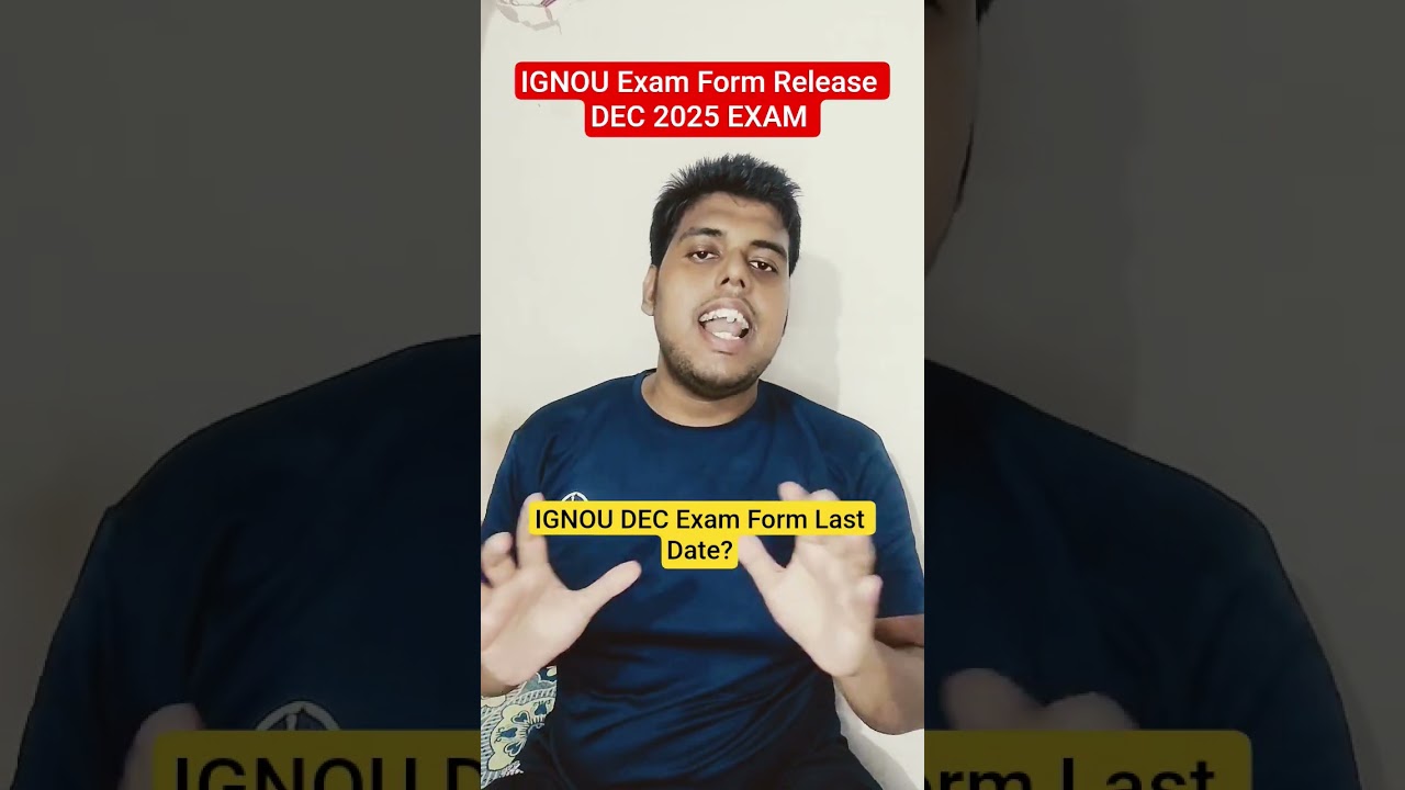 IGNOU EXAM FORM RELEASE DEC 2025 EXAM | Ignou Dec 2025 Exam Form #ignou #ignoudec2025examForm #exam
