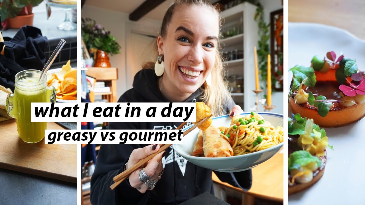 WHAT I EAT IN A DAY // zero waste greasy vs gourmet dishes