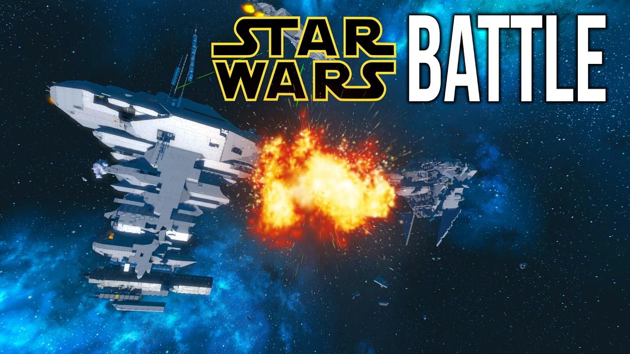 IMPERIAL Cruiser vs NEBULON-B Frigate! - Space Engineers BATTLE!