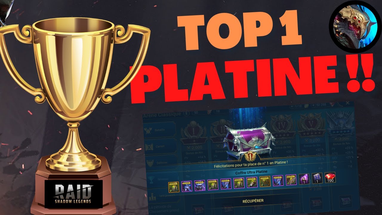 Premier TOP1 Platine | Drive compte de Hiitt | Raid Shadow Legends FR
