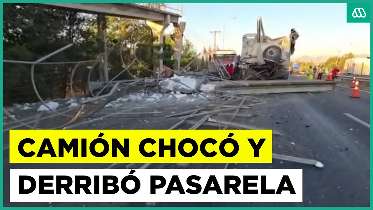 Camión chocó y derribó pasarela en ruta de San Fernando