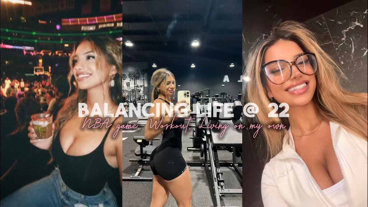 VLOG: Balancing Life at 22 yrs old - NBA game, Full Abs and Cardio Workout, Living on my own