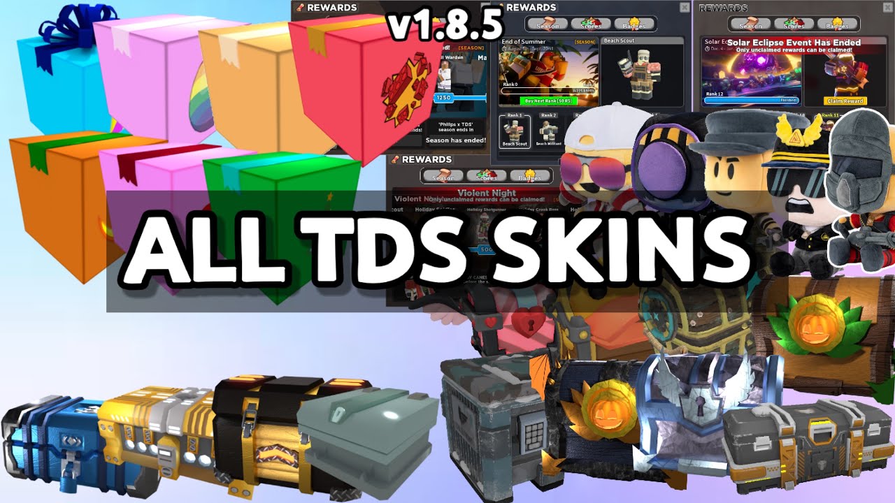 [v1.8.5] All TDS Skins In The Game || Roblox Tower Defense Simulator