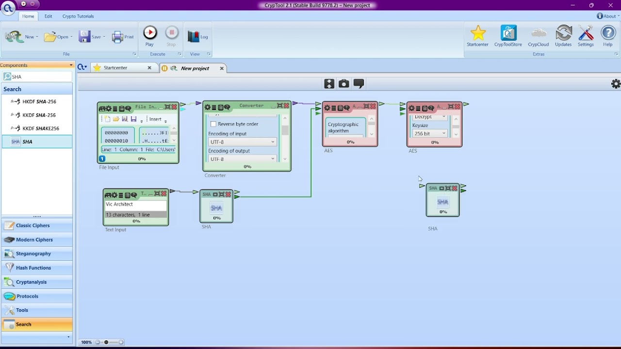 Advanced Encryption Standard (AES) : Design and Development Procedures Using Cryptool 2.1