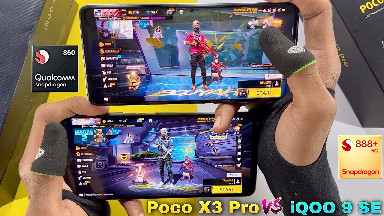 Poco x3 pro vs iQOO 9 SE speed test and comparison