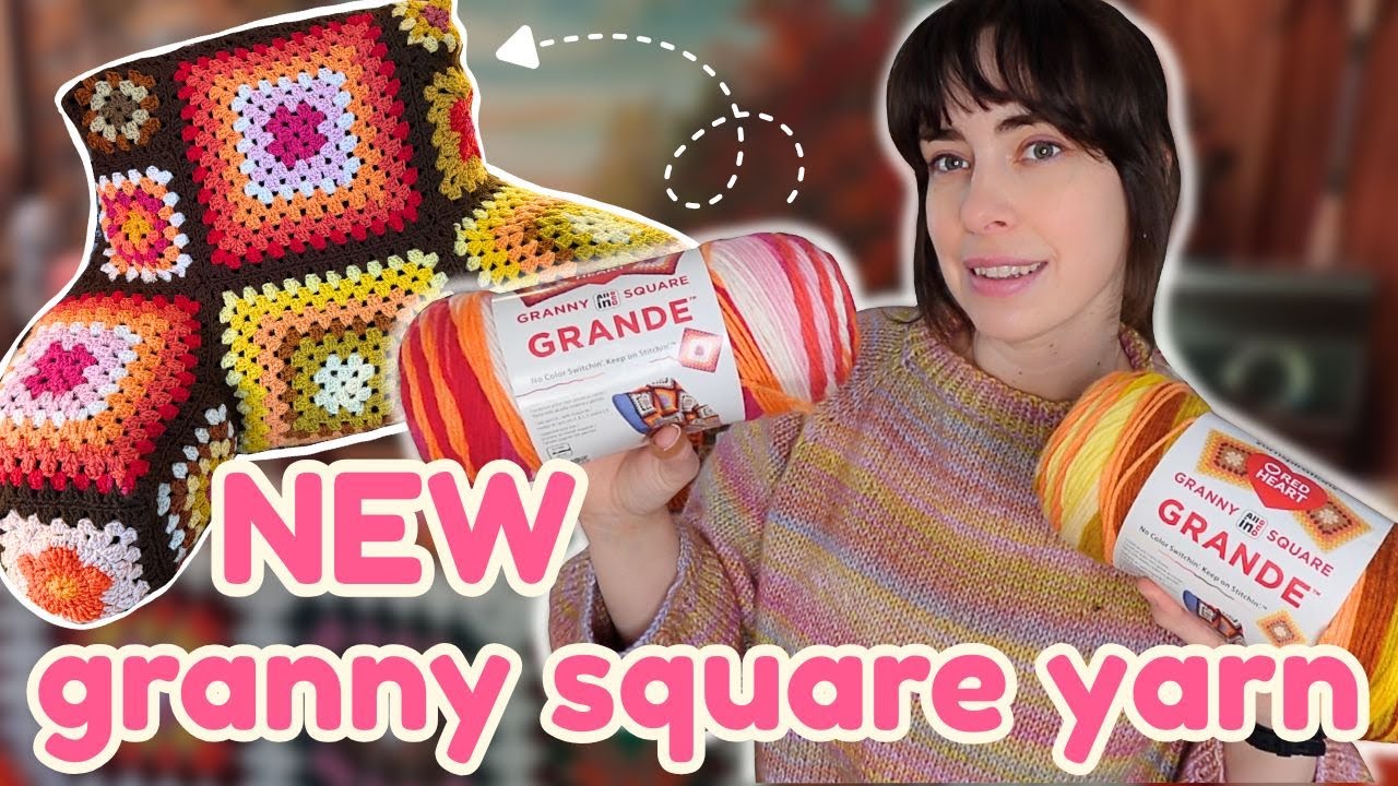 trying GRANDE GRANNY SQUARE YARN so you don't have to *making a pillow seat cover*