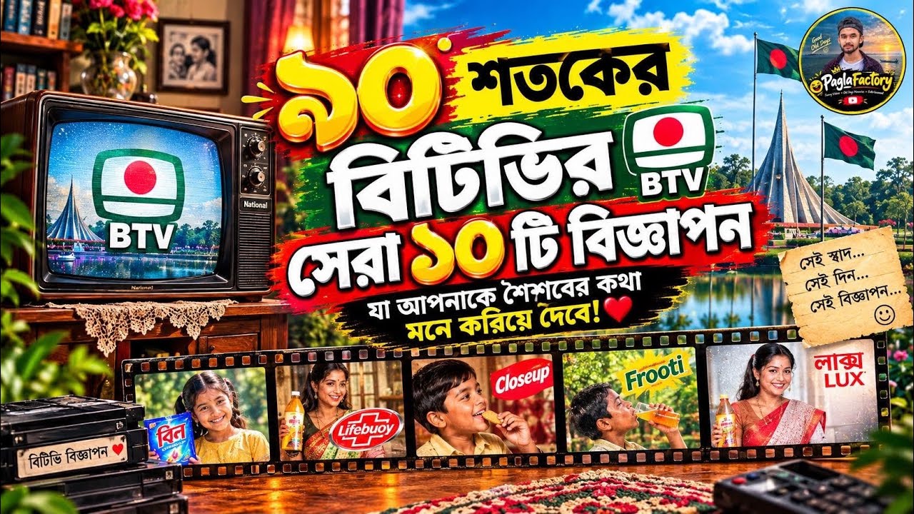 ৯০ দশকের বিটিভির সেরা কিছু বিজ্ঞাপন যা আপনার শৈশবের  কথা মনে করিয়ে দিবে।