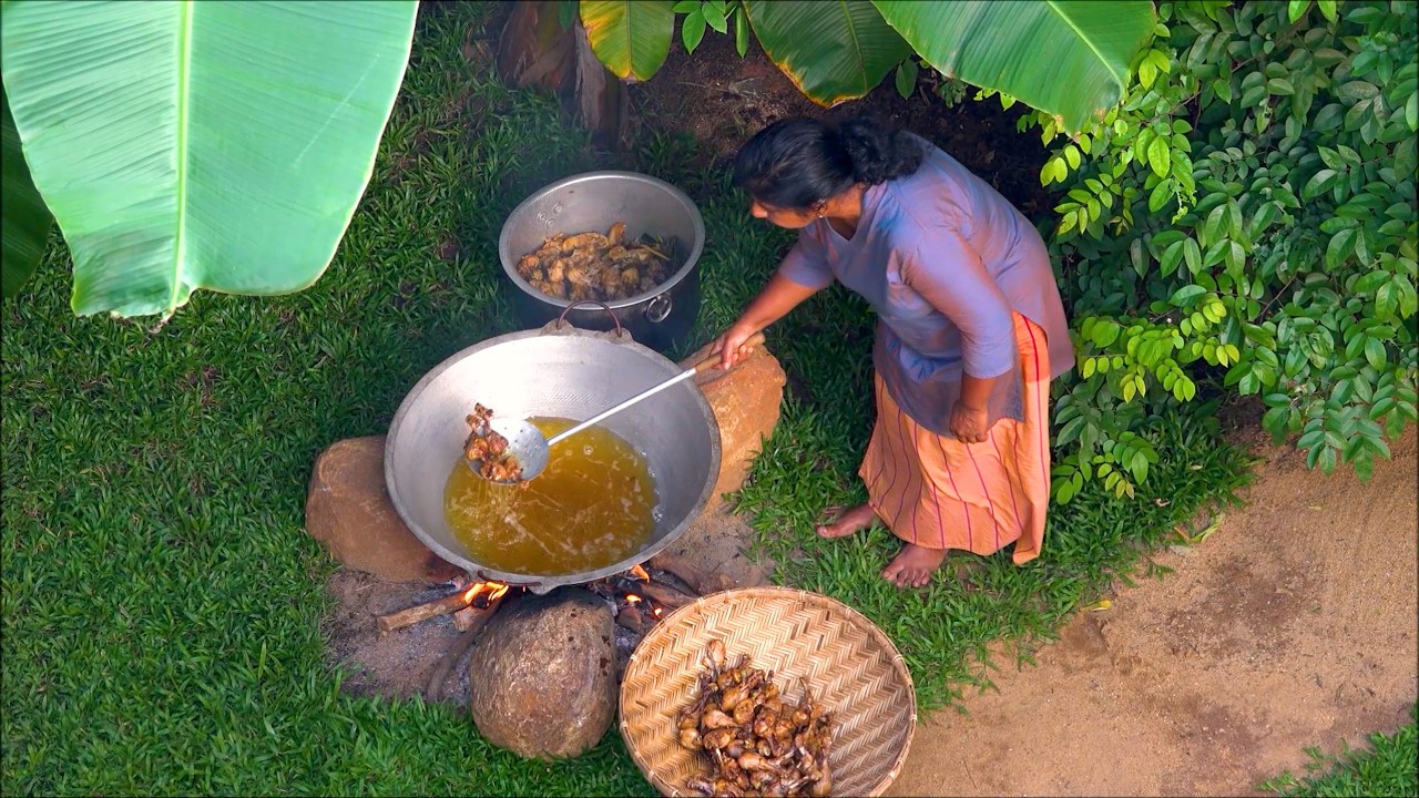 100 Chicken Drumsticks frying and cooking | Traditional Village Cooking Show