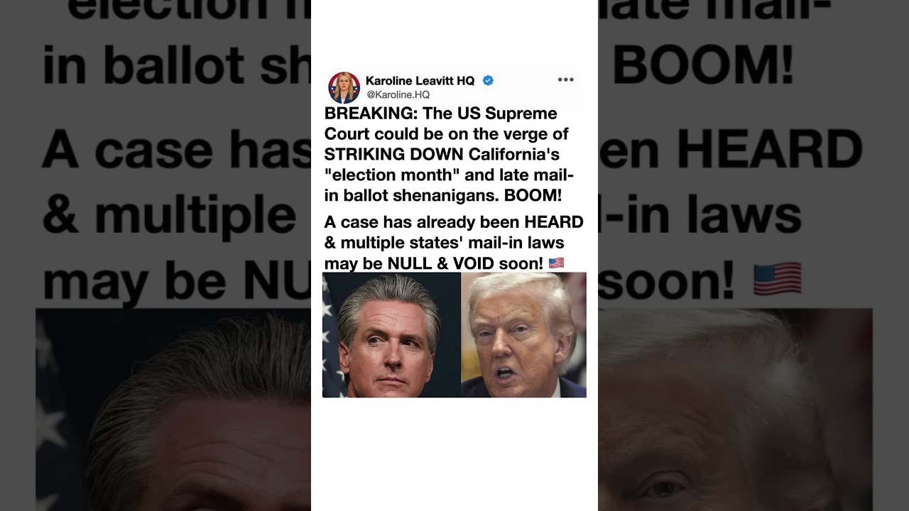 Supreme Court & Mail-In Ballots: Major Election Debate Erupts 🇺🇸