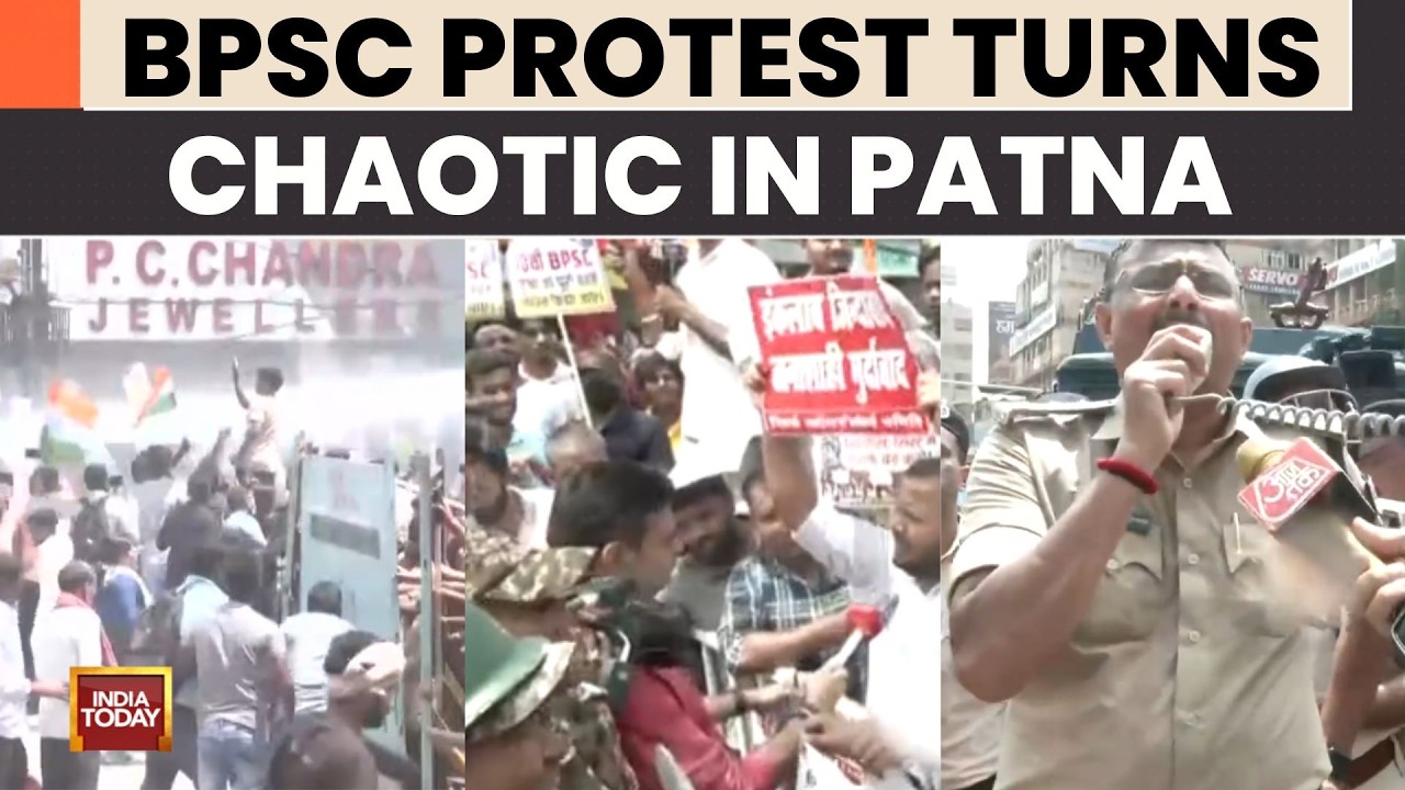 Patna BPSC Protest Turns Chaotic | Water Cannons Used, Students Detained During CM House March