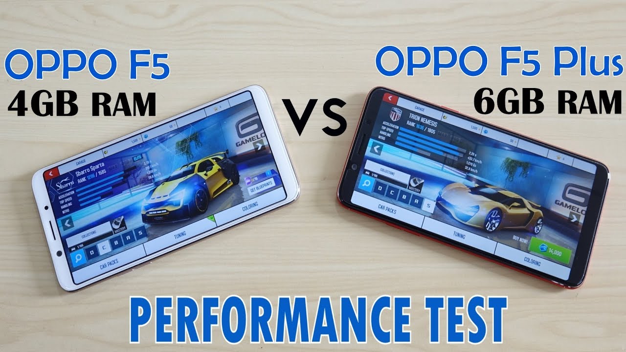 Gaming Test - Oppo F5 4GB vs Oppo F5 Plus 6GB(Complete Performance test)