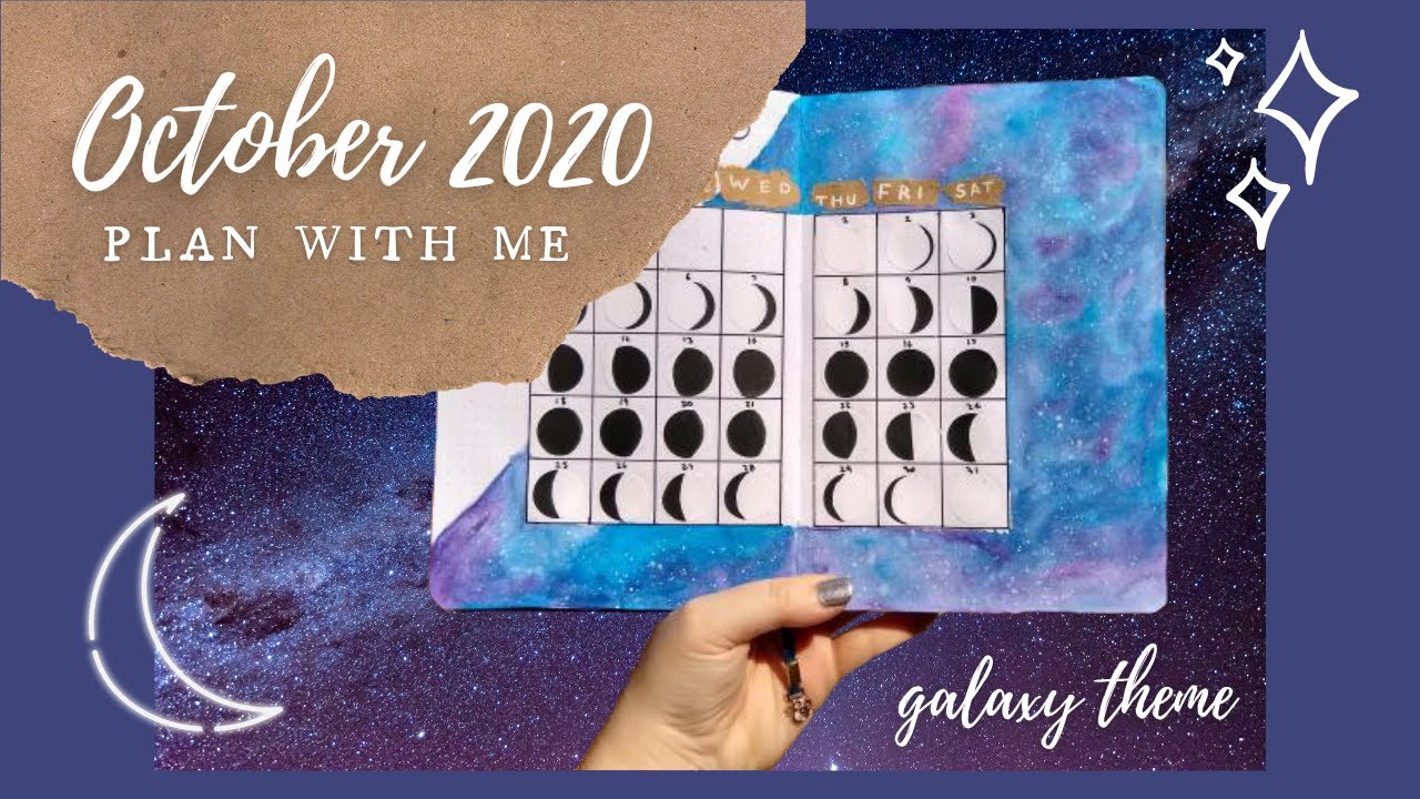 BULLET JOURNAL | October 2020 Plan With Me | Galaxy Theme✨ 🌌