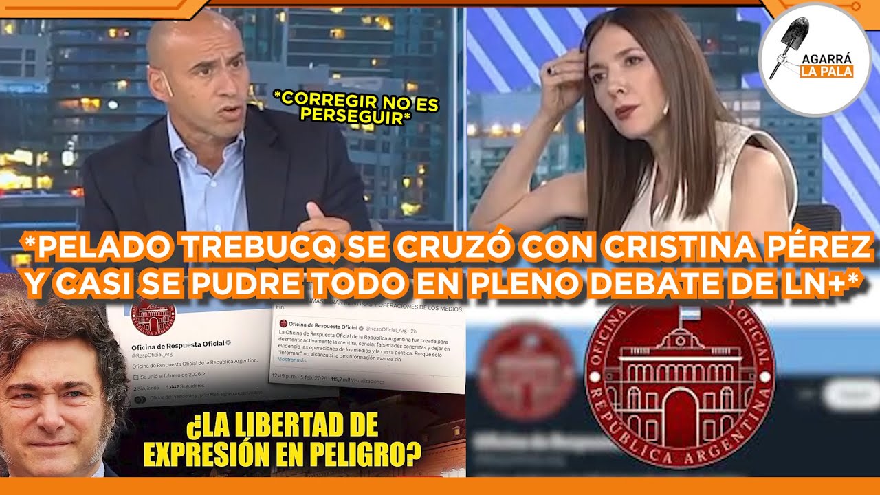 TREBUCQ SE CRUZÓ CON CRISTINA PÉREZ Y CASI SE PUDRE TODO POR LA OFICINA DE MILEI: 