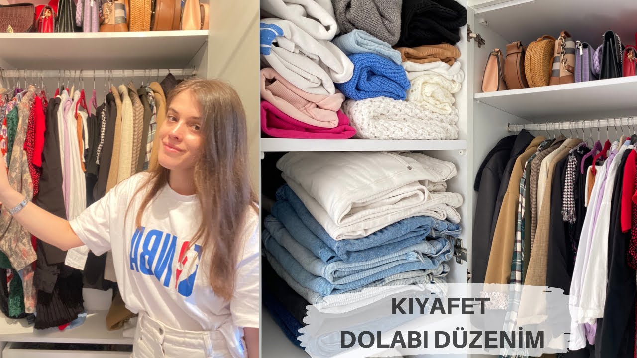 KIYAFET DOLABI DÜZENİM | Dolap içi düzeni fikirleri | YAZLIK ,KIŞLIK AYRIMI