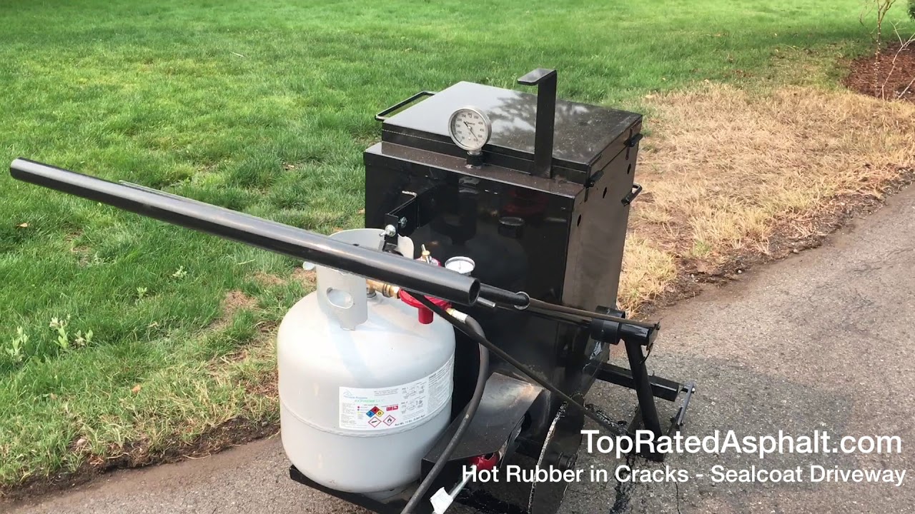 2017 Crafco Rubber Melter 10 RIDESMOOTH LLC Driveway Sealcoating and Crack Repair